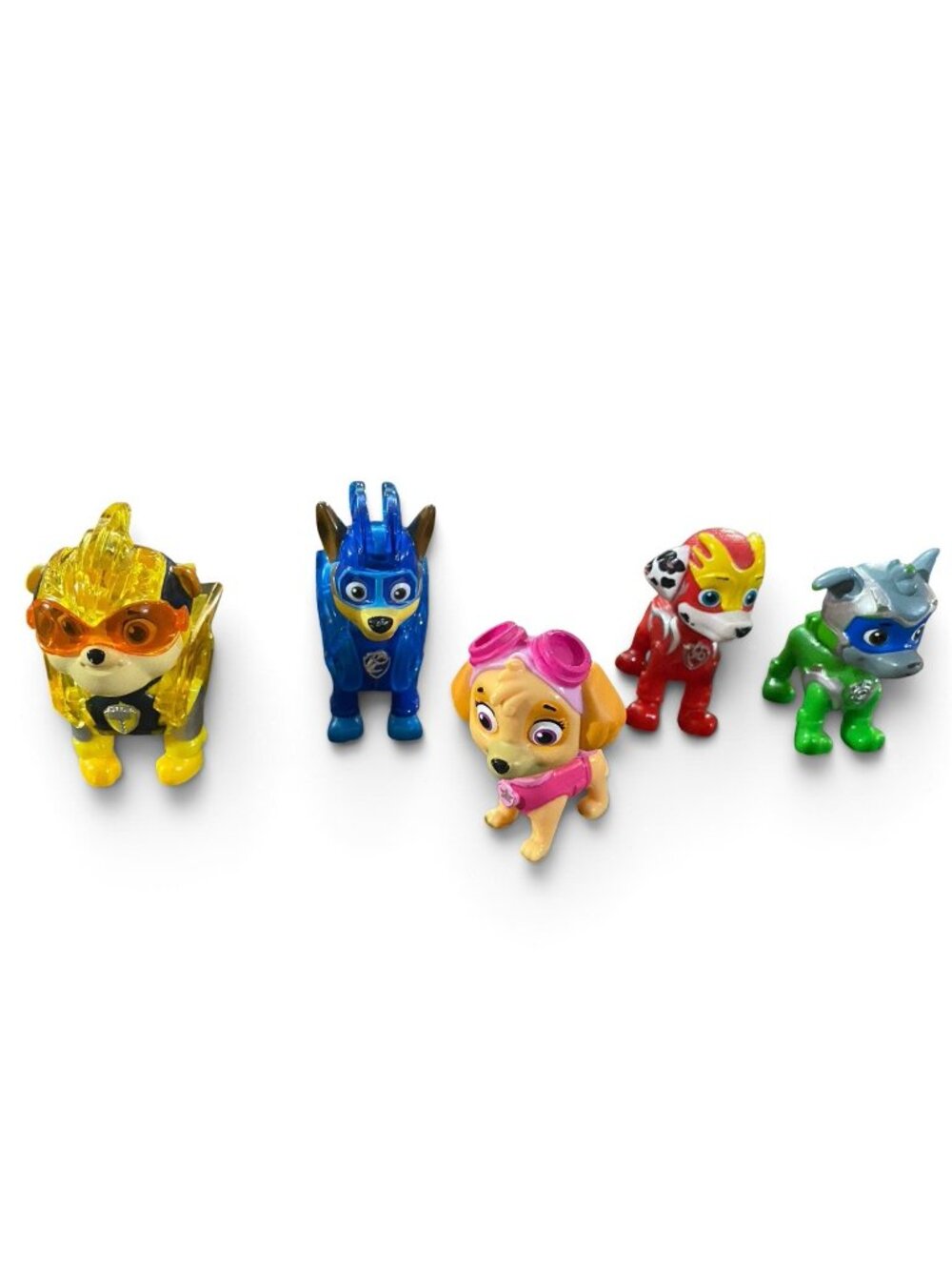 Paw Patrol Light-Up Action Figures Set Of 5 - Rubble Chase Skye Marshall & Rocky